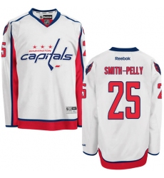 Women's Reebok Washington Capitals #25 Devante Smith-Pelly Authentic White Away NHL Jersey