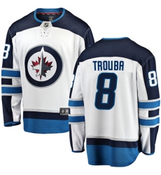 Men's Winnipeg Jets #8 Jacob Trouba Fanatics Branded White Away Breakaway NHL Jersey