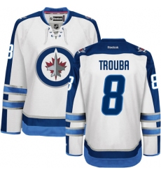 Women's Reebok Winnipeg Jets #8 Jacob Trouba Authentic White Away NHL Jersey