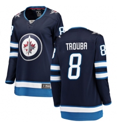 Women's Winnipeg Jets #8 Jacob Trouba Fanatics Branded Navy Blue Home Breakaway NHL Jersey