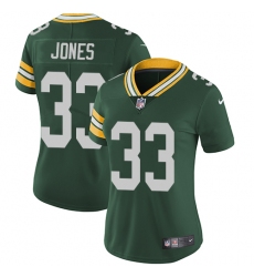 Women's Nike Green Bay Packers #33 Aaron Jones Green Team Color Vapor Untouchable Elite Player NFL Jersey