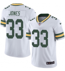Youth Nike Green Bay Packers #33 Aaron Jones White Vapor Untouchable Elite Player NFL Jersey