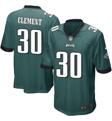 Men's Nike Philadelphia Eagles #30 Corey Clement Game Midnight Green Team Color NFL Jersey