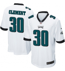 Men's Nike Philadelphia Eagles #30 Corey Clement Game White NFL Jersey