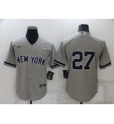 Men's Nike New York Yankees #27 Giancarlo Stanton Gray Stitched Baseball Jersey