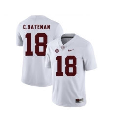 Alabama Crimson Tide 18 Cooper Bateman White College Football Jersey