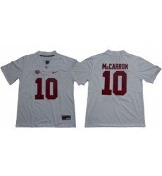 Crimson Tide #10 AJ McCarron White Limited Stitched NCAA Jersey