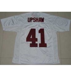 Crimson Tide #41 Courtney Upshaw White Embroidered NCAA Jersey