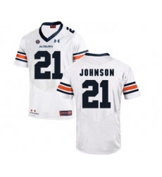 Auburn Tigers 21 Kerryon Johnson White College Football Jersey