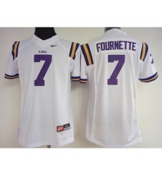 LSU Tigers 7 Leonard Fournette White College Football Jersey