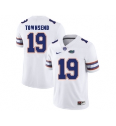 Florida Gators 19 Johnny Townsend White College Football Jersey