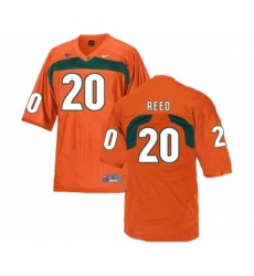 Miami Hurricanes 20 Ed Reed Orange College Football Jersey