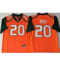 Miami Hurricanes 20 Ed Reed Orange Nike College Football Jersey