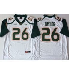 Miami Hurricanes 26 Sean Taylor White Nike College Football Jersey