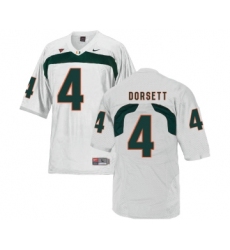 Miami Hurricanes 4 Phillip Dorsett White College Football Jersey