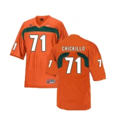 Miami Hurricanes 71 Anthony Chickillo Orange College Football Jersey