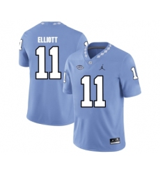 North Carolina Tar Heels 11 Nathan Elliott Blue College Football Jersey