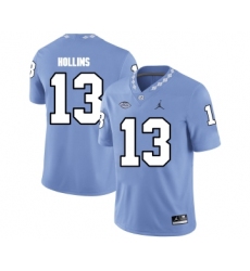 North Carolina Tar Heels 13 Mack Hollins Blue College Football Jersey