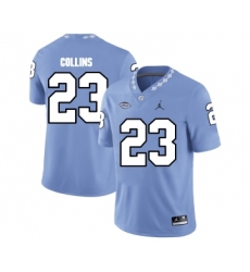 North Carolina Tar Heels 23 David Collins Blue College Football Jersey