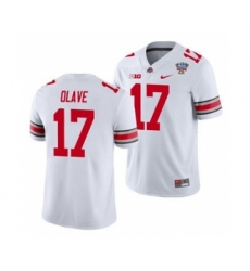 Men's Ohio State Buckeyes Chris Olave 2021 Sugar Bowl White Football Jersey