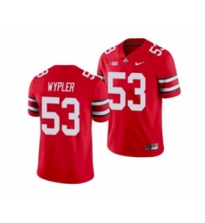 Men's Ohio State Buckeyes Luke Wypler 53 Scarlet Game Football Jersey