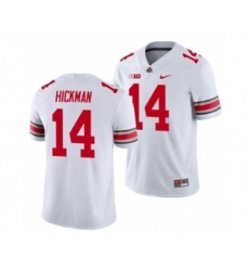 Men's Ohio State Buckeyes Ronnie Hickman White Game College Football Jersey