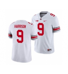 Men's Ohio State Buckeyes Zach Harrison 9 White Game Football Jersey