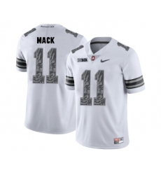 Ohio State Buckeyes 11 Austin Mack White Shadow College Football Jersey