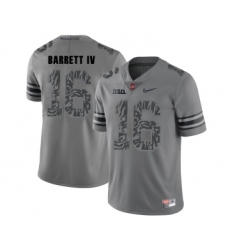 Ohio State Buckeyes 16 J.T. Barrett IV Gray Shadow College Football Jersey