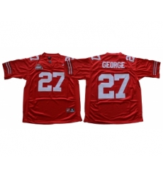 Ohio State Buckeyes 27 Eddie George Red Throwback College Football Jersey