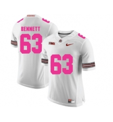 Ohio State Buckeyes 63 Michael Bennett White 2018 Breast Cancer Awareness College Football Jersey