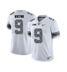 Ohio State Buckeyes 9 Binjimen Victor White Shadow College Football Jersey