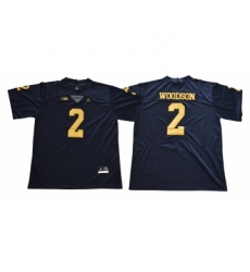 Michigan Wolverines 2 Charles Woodson Navy College Football Jersey