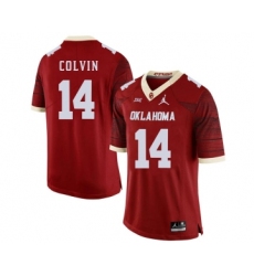 Oklahoma Sooners 14 Aaron Colvin Red 47 Game Winning Streak College Football Jersey