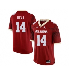 Oklahoma Sooners 14 Emmanuel Beal Red 47 Game Winning Streak College Football Jersey