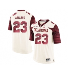 Oklahoma Sooners 23 Abdul Adams White 47 Game Winning Streak College Football Jersey