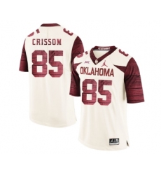 Oklahoma Sooners 85 Geneo Grissom White 47 Game Winning Streak College Football Jersey