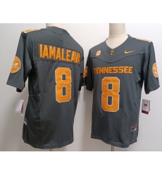 Men's Tennessee Volunteers #8 Nico Iamaleava Grey FUSE College Stitched Jersey