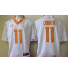 Tennessee Volunteers 11 Joshua Dobbs White College Football Jersey