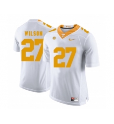 Tennessee Volunteers 27 Al Wilson White College Football Jersey