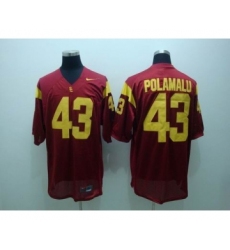 USC Trojans 43 Troy Polamalu red Jersey