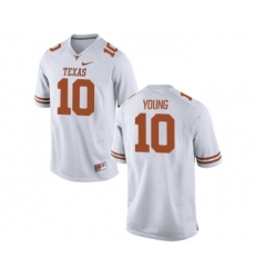 Texas Longhorns 10 Vince Young White Nike College Jersey