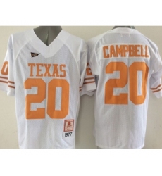 Texas Longhorns 20 Campbell White College Jersey