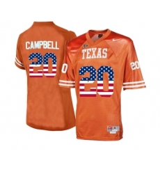 Texas Longhorns 20 Earl Campbell Orange College Football Throwback Jersey