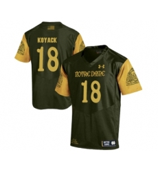 Notre Dame Fighting Irish 18 Ben Koyack Olive Green College Football Jersey