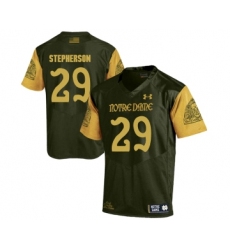 Notre Dame Fighting Irish 29 Kevin Stepherson Olive Green College Football Jersey