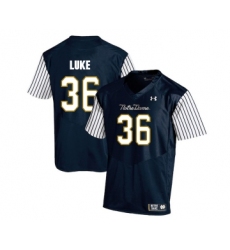 Notre Dame Fighting Irish 36 Cole Luke Navy College Football Jersey