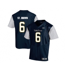 Notre Dame Fighting Irish 6 Equanimeous St. Brown Navy College Football Jersey