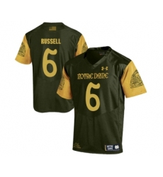 Notre Dame Fighting Irish 6 KeiVarae Russell Olive Green College Football Jersey