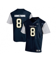 Notre Dame Fighting Irish 8 Jafar Armstrong Navy College Football Jersey